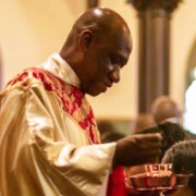 Rev. Canon Andy Moore at St. Elizabeth’s Episcopal Church in Elizabeth, New Jersey