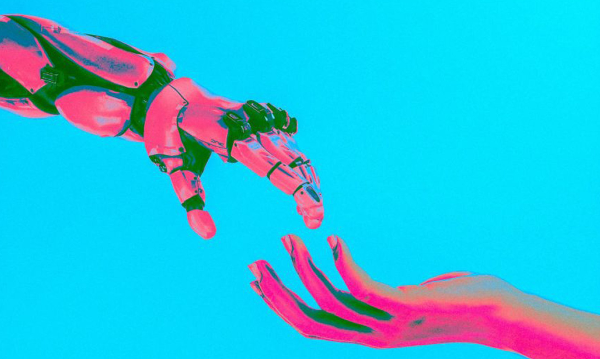 Abstract portrait representing artificial intelligence, spirituality and human discernment